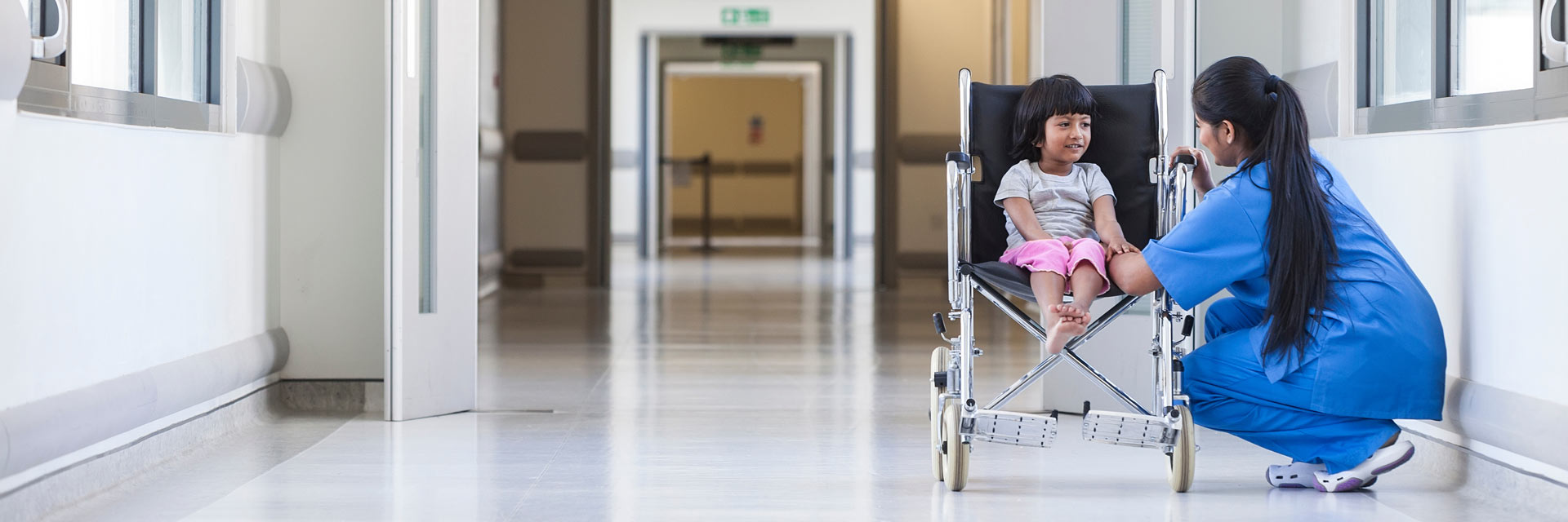 Nurse caring for child